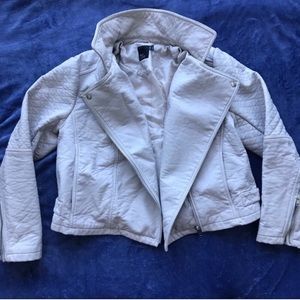 ASOS CURVE MOTO FAUX LEATHER JACKET SIZE 16